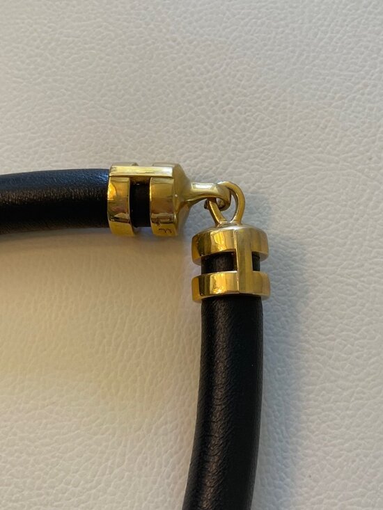 Lizzie Fortunato Double Take Necklace in Black Leather - Picture 3 of 4